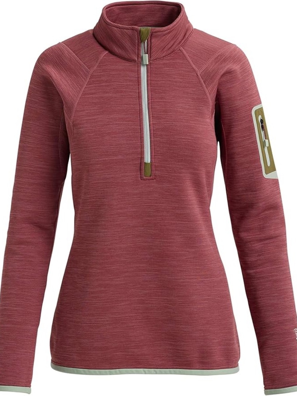 Burton Women’s AK Turbine 1/4 Zip Fleece – Rose Brown Heather – Medium